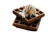 Waffles with Butterscotch Ice Cream